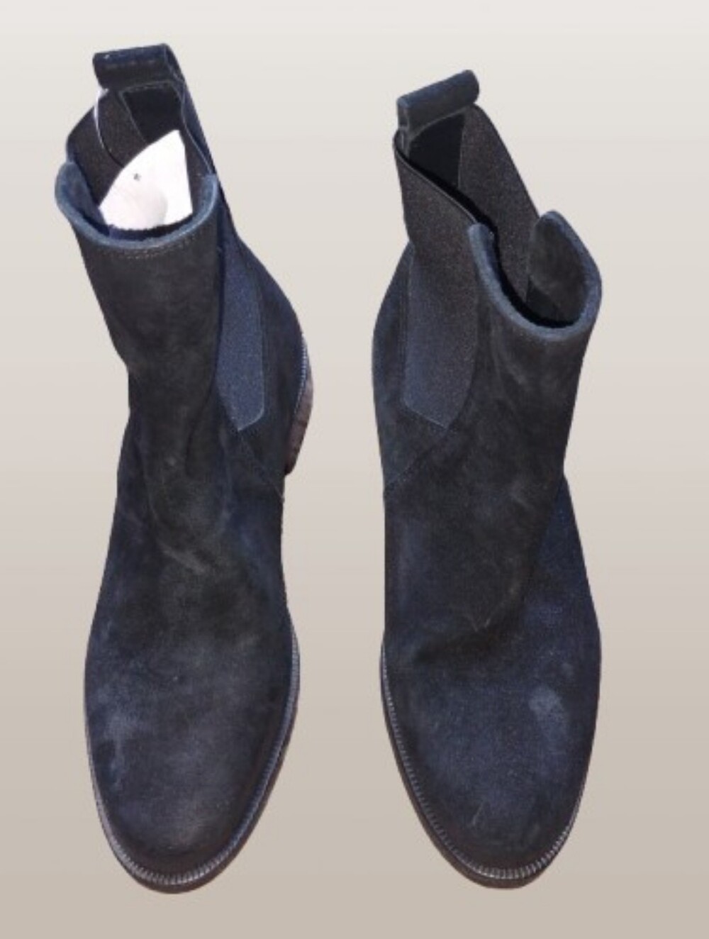 New Emanuele Crasto Black Suede Chelsea Boots Made in Italy 38 / 7.5